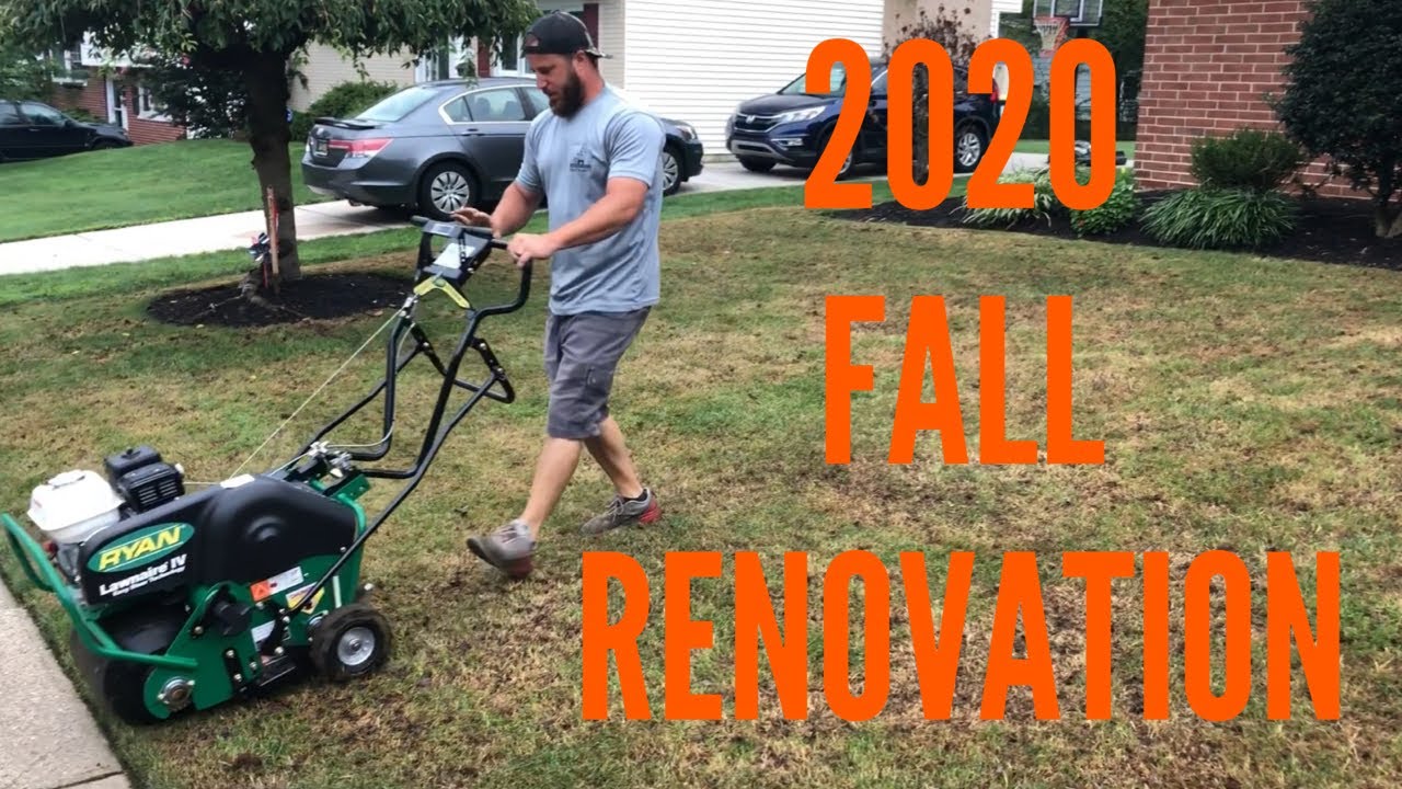 Fall Renovation Lawn Aeration and Overseeding Scotts Starter