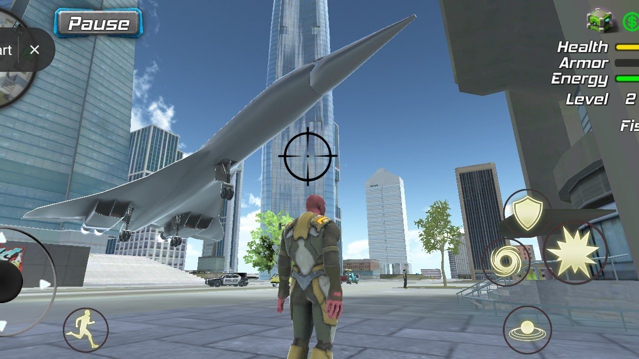 aeroplane in the city in grand mobile hero gangster crime legend Android gameplay