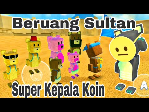 Beruang Super Kepala Koin - Bayi Pink Ditangkap Buaya Padang Pasir | Super Bear Adventure