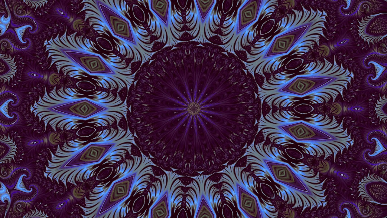 2Hr Sleep Sounds with 4K Psychedelic Visuals Mandala - Healing Psyart Video - Visualize Happiness