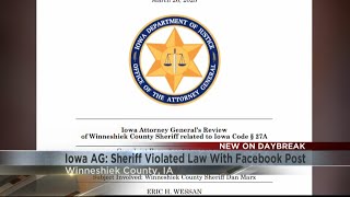 Iowa Attorney General threatens to cut state funding for Winneshiek County