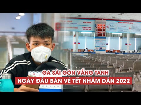 Video Ga Sài Gòn vắng tanh ngày đầu bán vé tàu Tết Nhâm Dần... - youtube