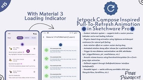 Jetpack Compose Inspired Pull-To-Refresh Animation in Sketchware Pro #fastersoftwaredeveloper #java