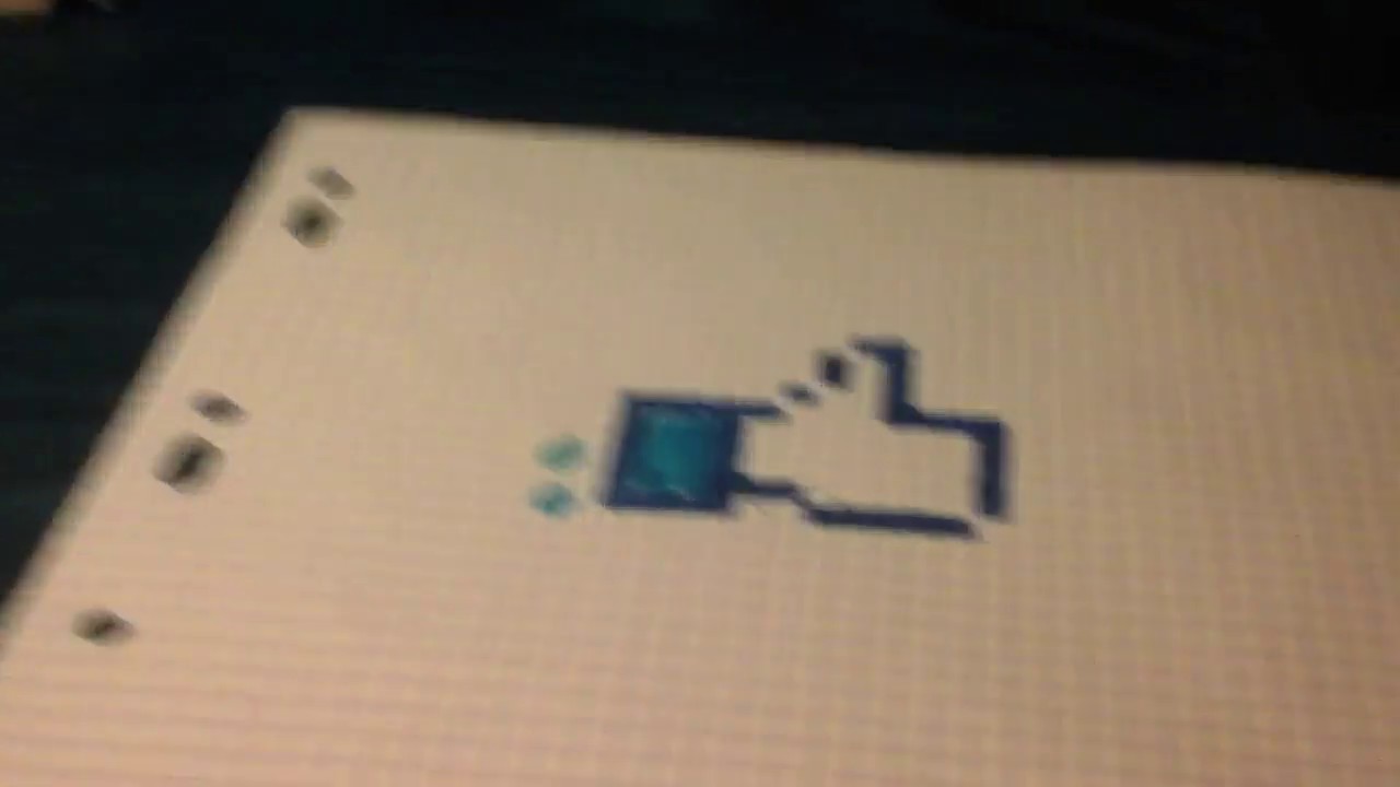 Comment dessiner un pouce bleu (en pixel art ) - YouTube