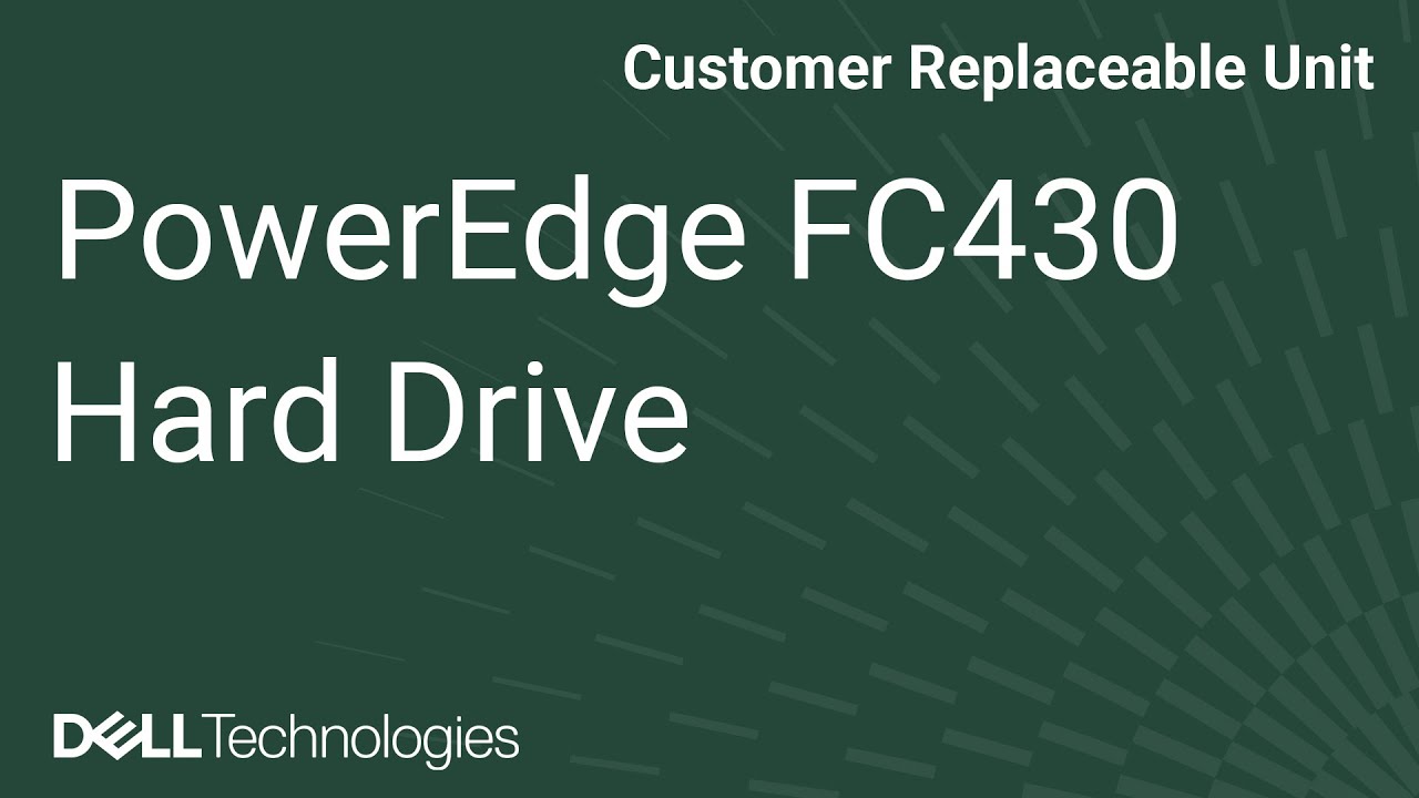 Dell PowerEdge: FC430 Remove Install Hard Drive Cage