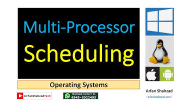 Operating Systems (11)| Multiprocessor Scheduling| by Arfan Shahzad