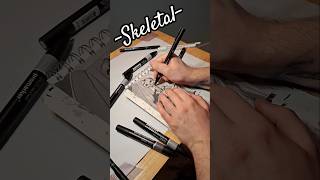 Skeletal #inktober #mixedmedia #skeleton