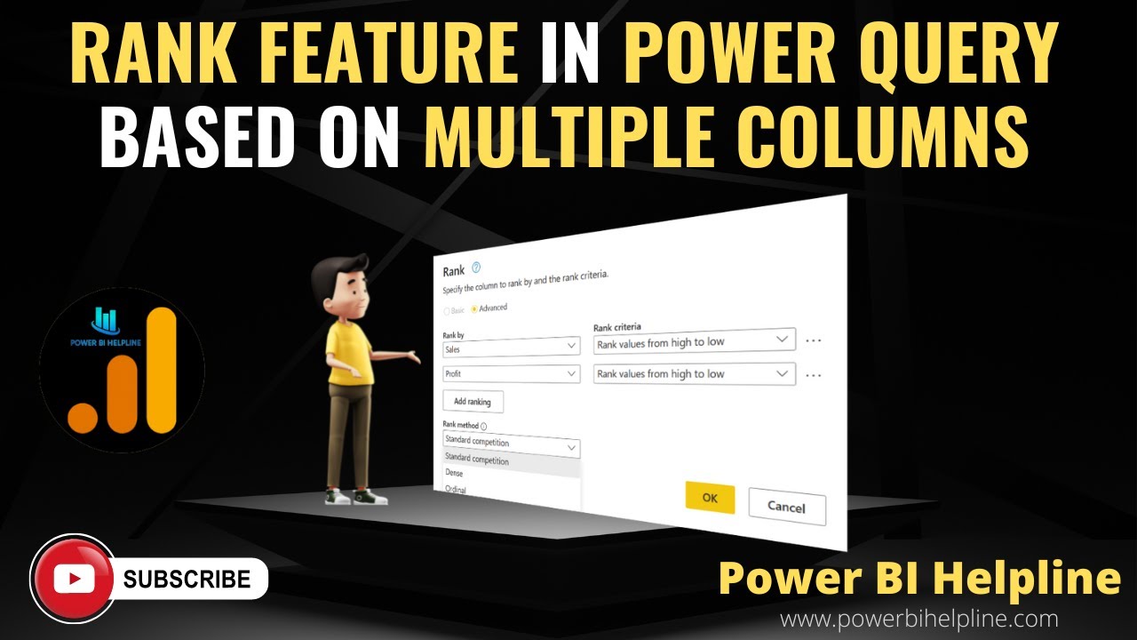 RANK COLUMN IN POWER QUERY HOW TO CREATE RANK COLUMN IN POWER BI