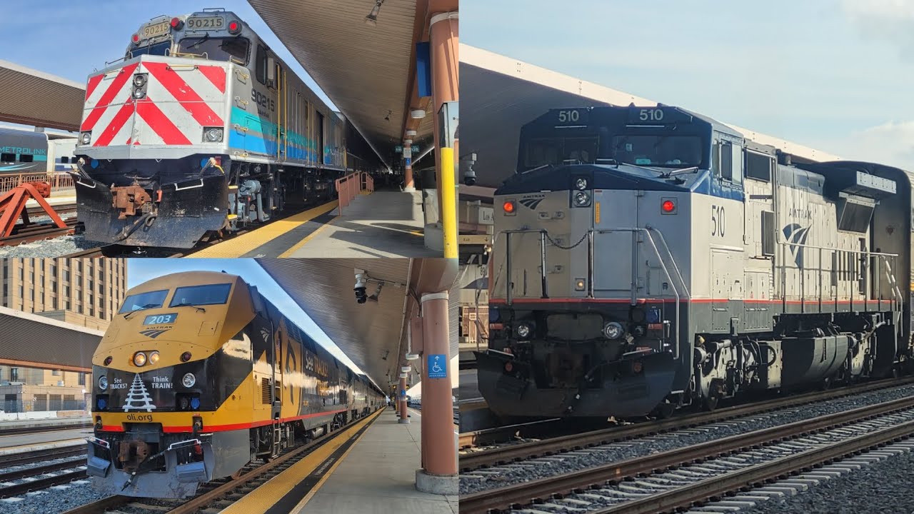 Railfanning At Los Angeles, CA Union Station On Valentine's Day 2026 (Ft: AMTK 90215, 510 And 203).