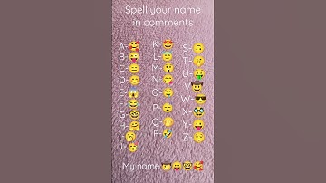 Spell your name with emojis in the comments🤗