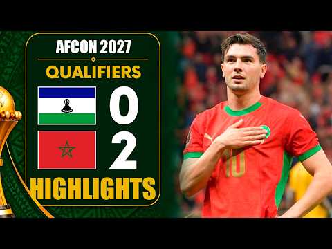 Lesotho vs Morocco 0-2 Highlights | Africa Cup of Nations Qualification 2026