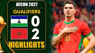 Lesotho vs Morocco 0-2 Highlights | Africa Cup of Nations Qualification 2026