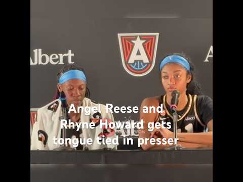 Angel Reese and Rhyne Howard tries to avoid the question about fouling
