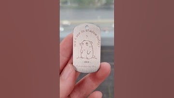 #diy a groundhug #stainlesssteel #necklace using our #crealityfalcon2 22W! #crealityfalcon #diycraft