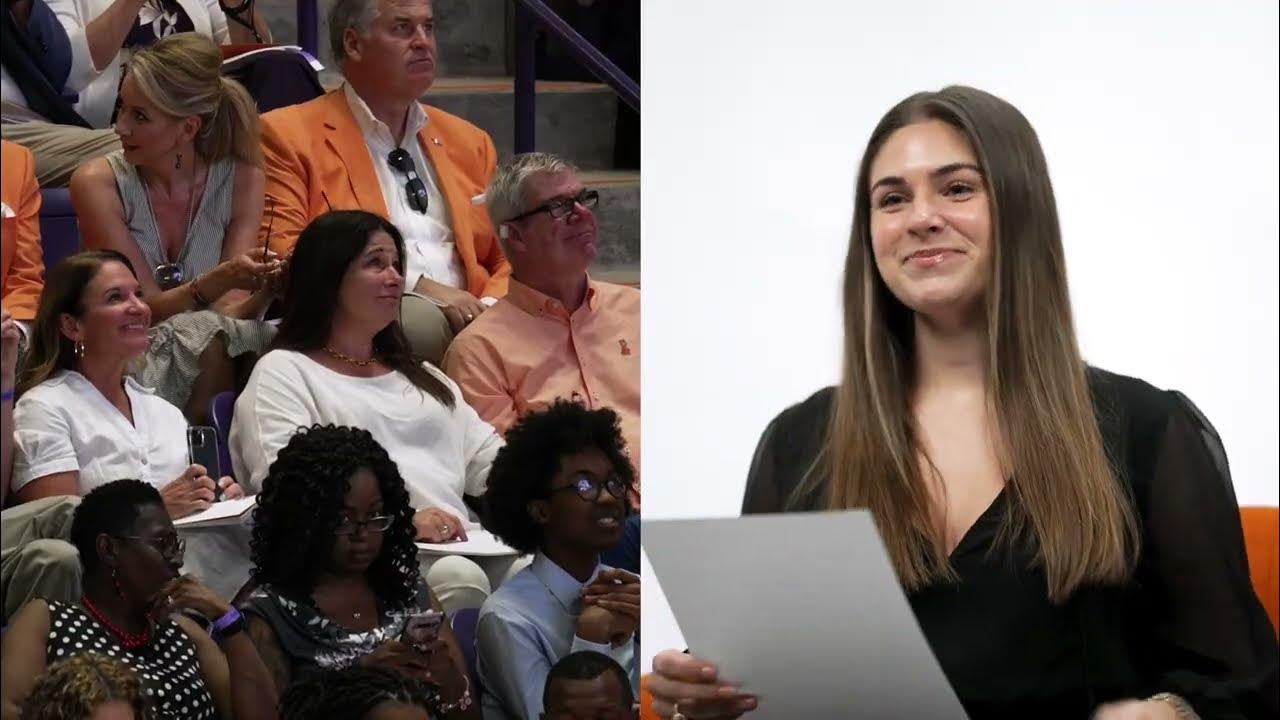 Clemson Parents React to Surprise Thank You Letters at Graduation - YouTube