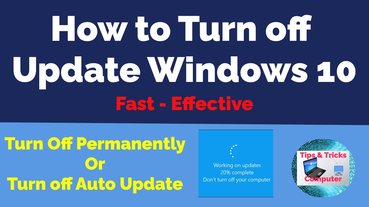 How to disable the auto update in windows 10 (2023) Turn off windows
