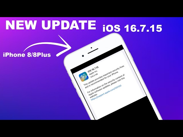 NEW UPDATE iOS 16.7.15 for Older iPhone X, 8, 8Plus - Do it NOW