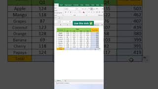 ⚡ Excel Hacks That Will Blow Your Mind 🤯 | 60 Sec Mastery #advancedlevel