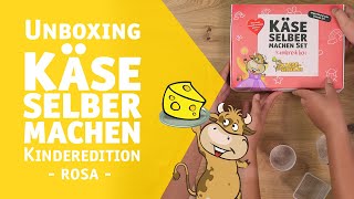 Unboxing Käse Selber Machen Set Kinderedition - Rosa Kaese-Selber.de
