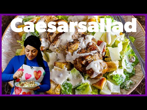 Video: Hur Man Gör Caesar-sallad Med Kyckling: Ett Steg För Steg-recept