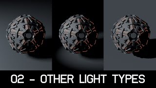 02. Point. Spot & Infinite Lights - Cinema 4D Lighting Course