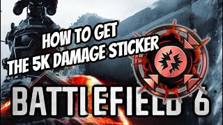 How To Get The Commando Player Card Sticker 5000 Damage In Redsec - Battlefield 6