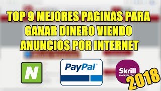 TOP 9 Mejores Paginas Para Ganar Dinero Viendo Anuncios Por Internet Para Paypal 2018 (UPHOLD y Mas)