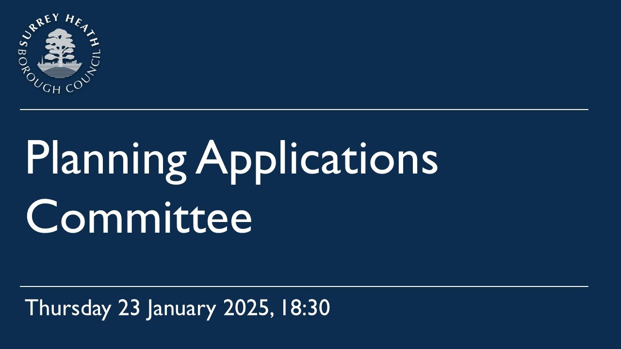 Planning Applications Committee - 23 January 2025 - YouTube