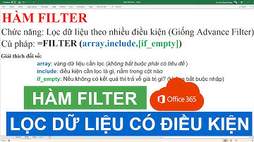 Hàm Filter Office 365 - Lọc dữ liệu có điều kiện cực hay, đáng để nâng cấp