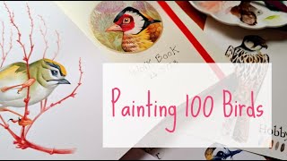 My big bird project! introduction and speed painting with mixed media