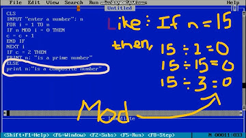Easiest !!!! .Program in qbasic to find prime or composite numbers.  video with examples and Details