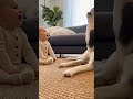 Baby Tries to Howl Like a Husky... And the Husky Answers😍🐶👶