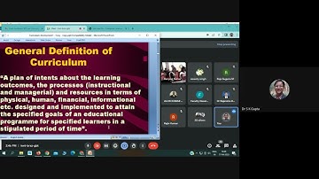 Curriculum Design and Implementation || Dr. SK Gupta ||