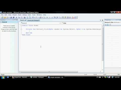 Making  A simple Calculator with visual Basic 2008