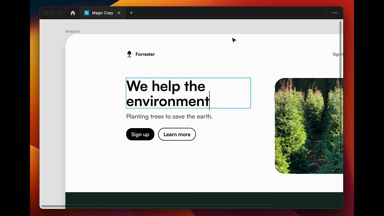 "Magic Copy" feature uses Al to intelligently suggest alternatives to headline.