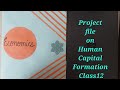 Project File on Human Capital Formation with pix on every page for #class12 #economics#project #file