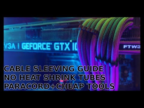 PSU cable sleeving