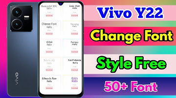 how to change font style in vivo y22 | vivo y22 font style change  #vivoy22
