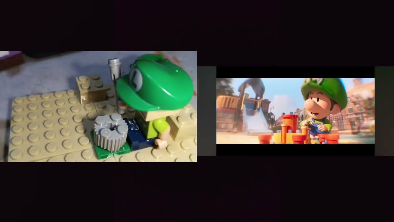 Super Mario Movie Baby Luigi And Mario Scene Lego VS Movie