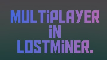 Playing multiplayer in lostminer.
