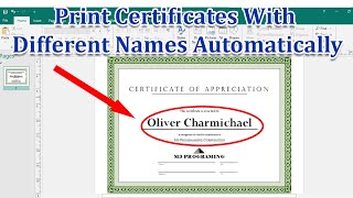 Print Certificates in publisher with Excel database using Mail Merge screenshot 5