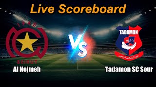 Al Nejmeh vs Tadamon SC Sour - Lebanese Premier League - Live Score