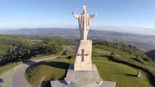 Cristo en Monte Naranco (Oviedo, Asturias, Spain) (Aerial)