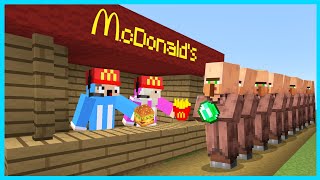 MIPAN \u0026 ZUZUZU BUAT RESTORAN MCDONALD DI MINECRAFT SURVIVAL! UNTUK MENJADI KAYA