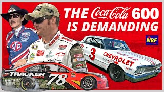 The Coca-Cola 600 is extremely demanding
The Coca-Cola 600 is part of the greatest day in Racing. It is a race that Curtis Turner and Bruton Smith wanted to be 600 miles to be longer than the Indianapolis 500. Thus, the World 600 was born and has been NASCARs long-standing Memorial Day tradition at the Charlotte Motor Speedway. This is a race that is demanding not just physically and mentally. Winning this race is a challenge and isnt black and white. Some like Martin Truex Jr and Jimmie Johnson have dominated. Others have stolen it like Kevin Harvick away from Dale Earnhardt Jr. It is truly a unique NASCAR crown jewel race.
NRF Productions presents The Coca-Cola 600 is demanding.
#nascar #nascarcupseries #cocacola600
For modern NASCAR topics, be sure to check out Fuel Cell Full.
Fuel Cell Full: https://www.youtube.com/@FuelCellFull
Support the channel by becoming a Digital Gashouse Patreon Member https://www.patreon.com/c/DigitalGashouse
Digital Gashouse Social Media Networks
Facebook: https://www.facebook.com/DigitalGashouse/
Instagram: https://www.instagram.com/digitalgashouse/
Threads: https://www.threads.net/@digitalgashouse
X: https://twitter.com/DigitalGashouse
NASCAR Fantasy The NRF League: https://fantasygames.nascar.com/live/...
Business Inquiries: fulltankracing@gmail.com
Like, Subscribe, and Hit the Bell Icon
The videos/photos in this video are used under Fair Use to enhance my commentary. The Coca-Cola 600 is extremely demanding