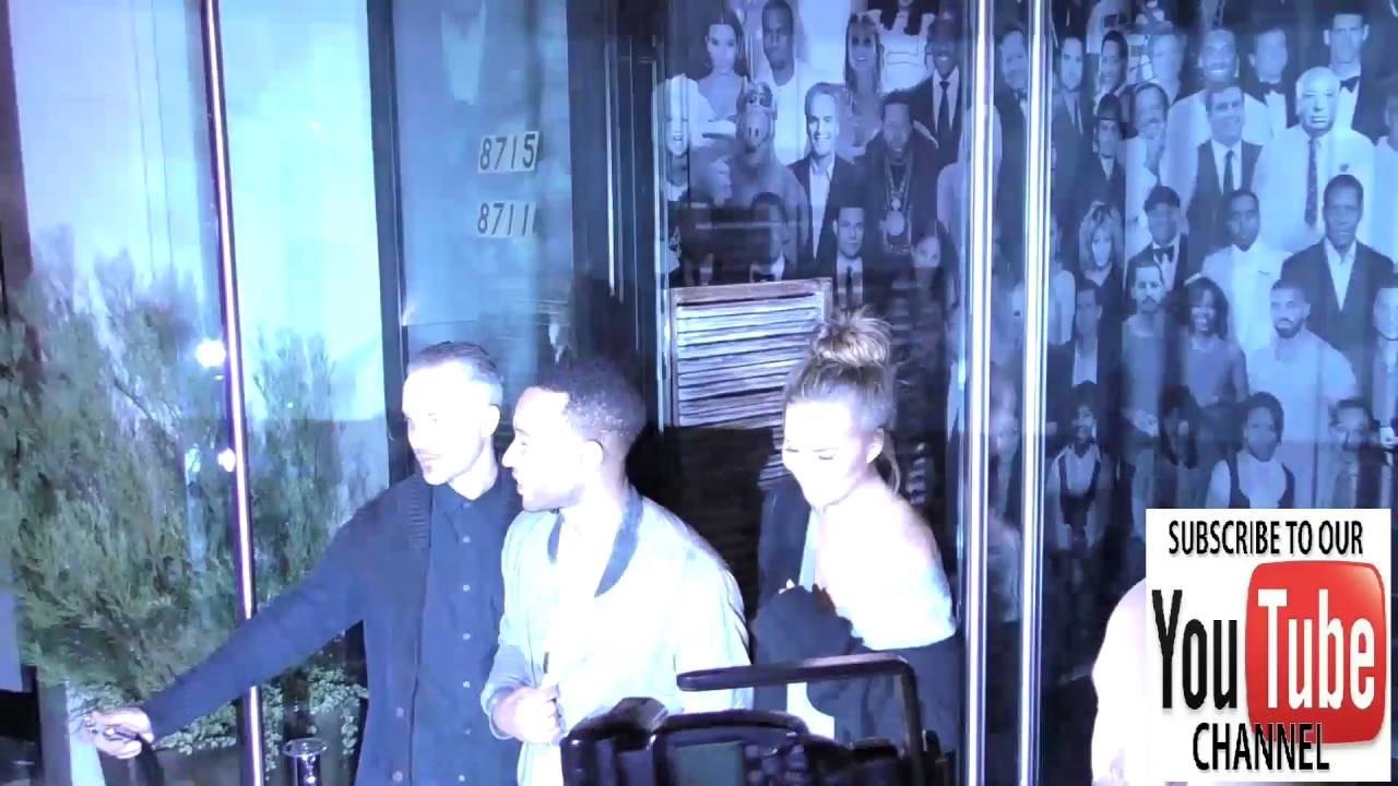Chrissy Teigen and John Legend outside Catch Restaurant in Hollywood
