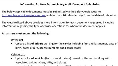 How To Pass New Entrant DOT Safety Audit The First Time | Step By Step