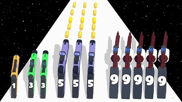 GUN RUN (Gun Build and Run) New Level Up Satisfying Math Games Noob Vs Pro Vs Hacker