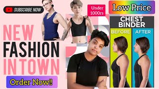 LOW PRICE AFFORDABLE CHEST BINDER BRAND #tomboy #lgbt #transmen #transmodel ‎@LesbianTomboy12 