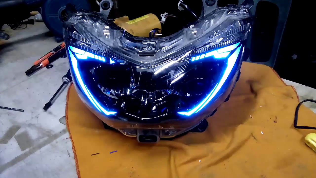  modifikasi  lampu  alis nmax  pake alis audi YouTube